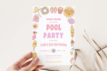 Load image into Gallery viewer, Pool Party Birthday Invitation
