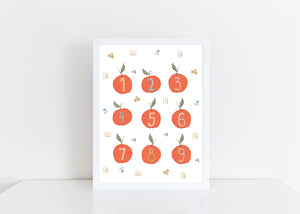 Farm apples number poster