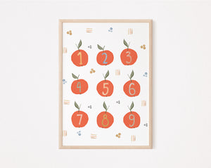 Farm apples number poster