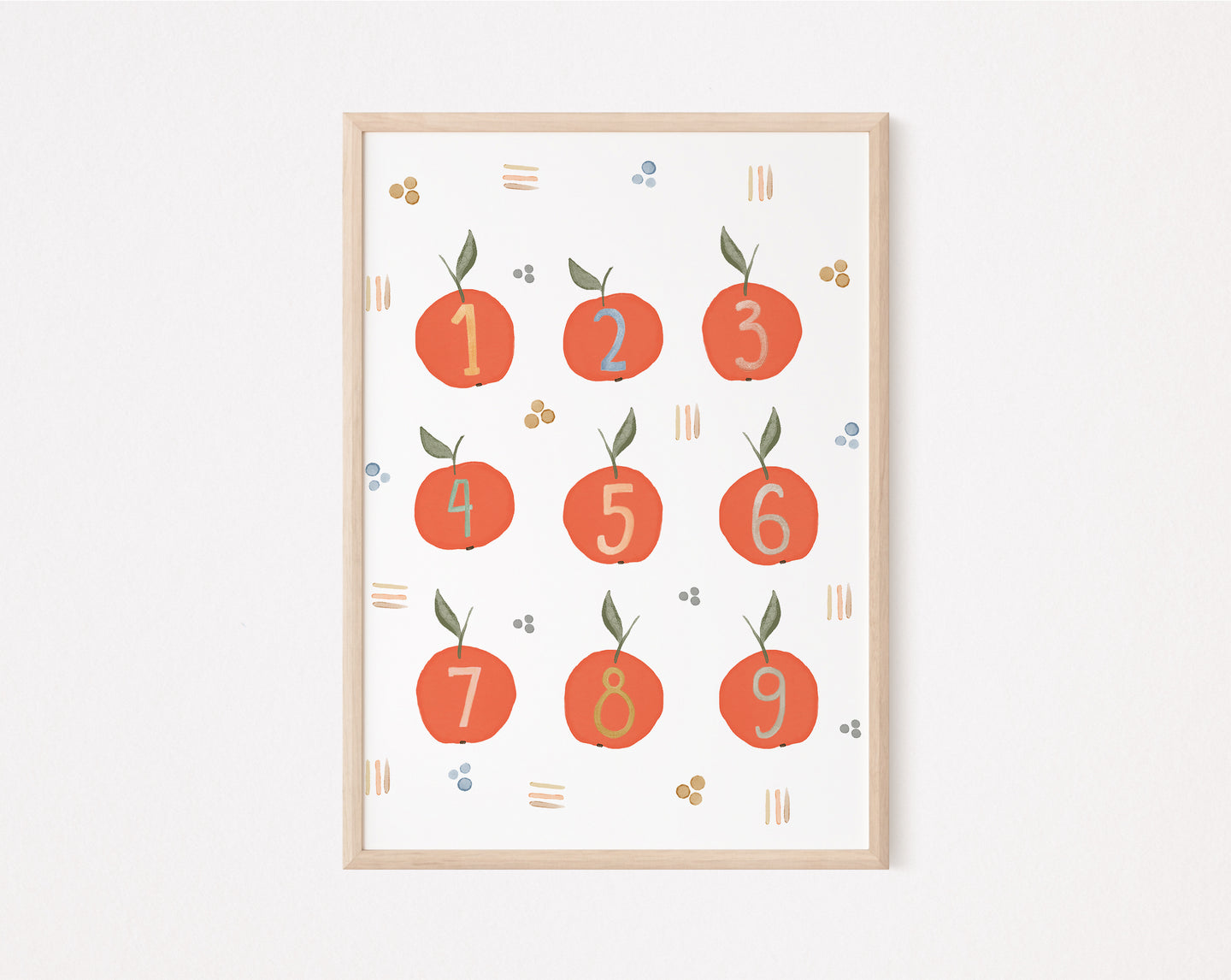 Farm apples number poster